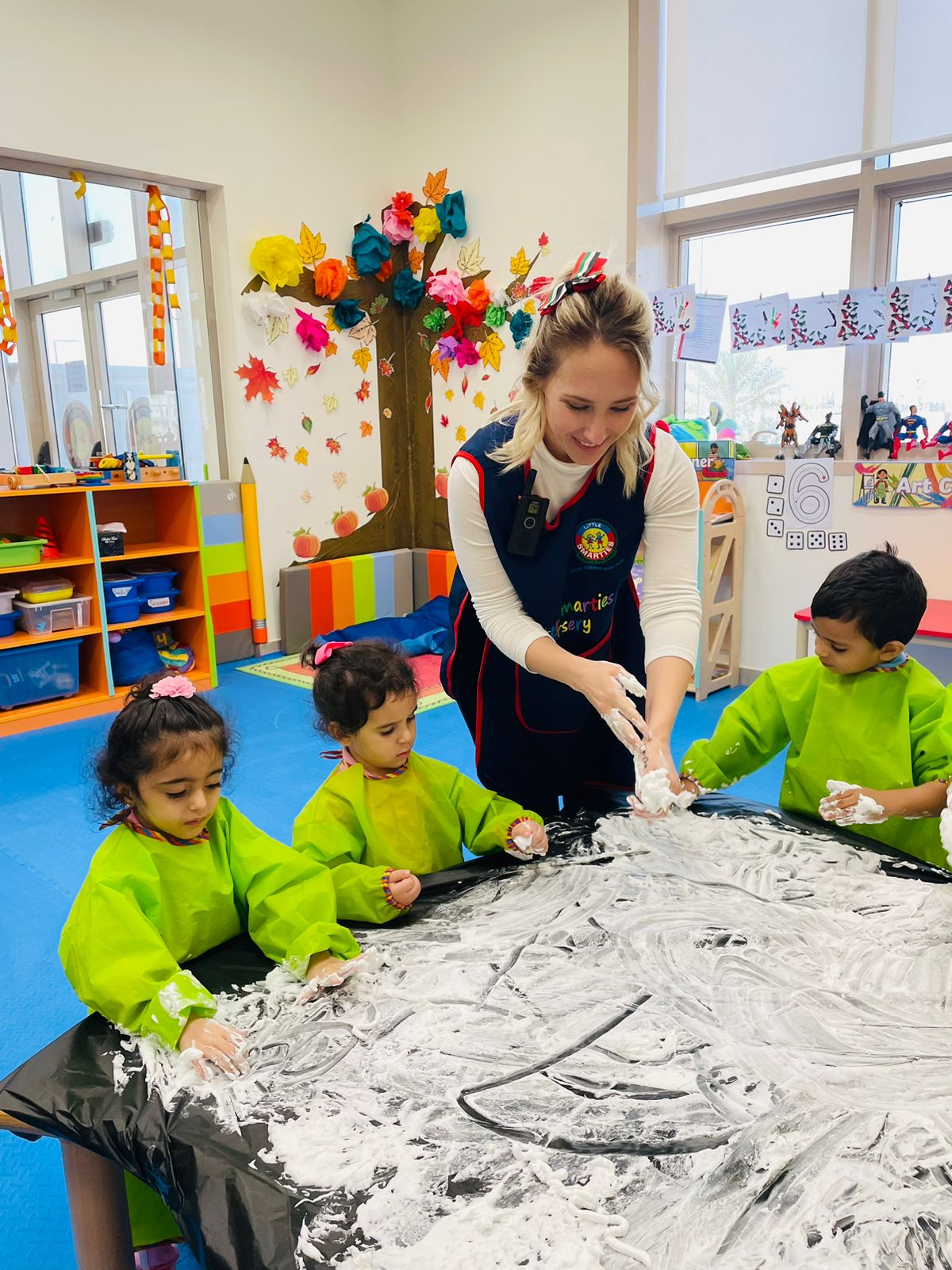 Teacher with children